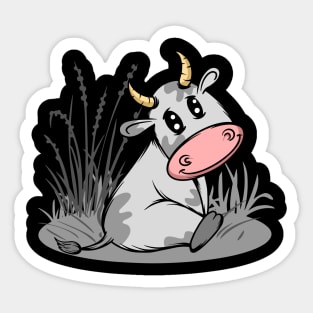 Cute Cow Graphic T-shirt | Cow Lover Gift Sticker